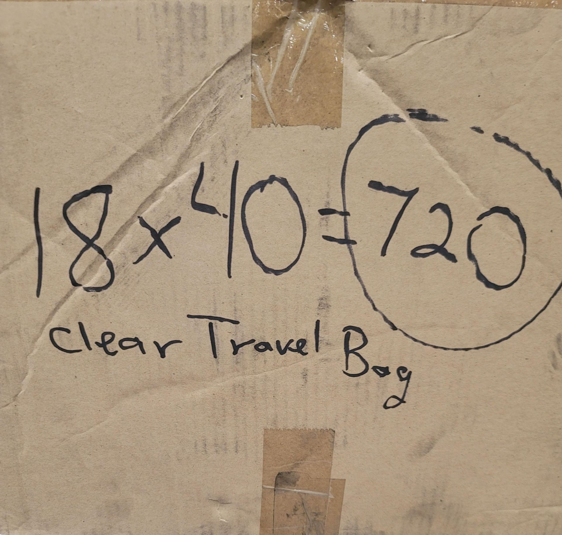 LOT - PALLET OF (720) CLEAR TRAVEL BAG, (18 CASES/40 PER CASE) - Image 2 of 4