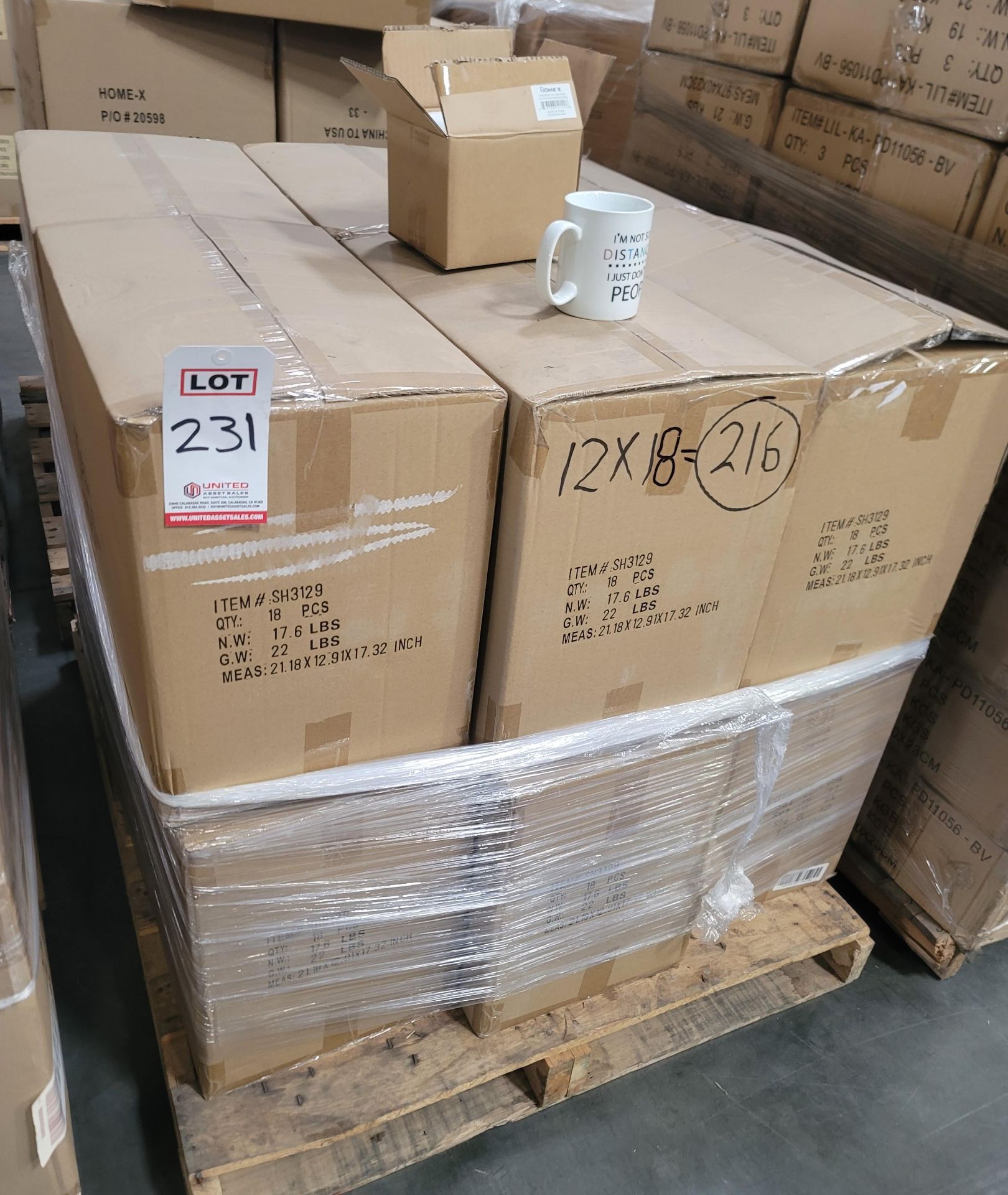 LOT - PALLET OF (216) COFFEE MUG, (12 CASES/18 PER CASE) - Image 3 of 3