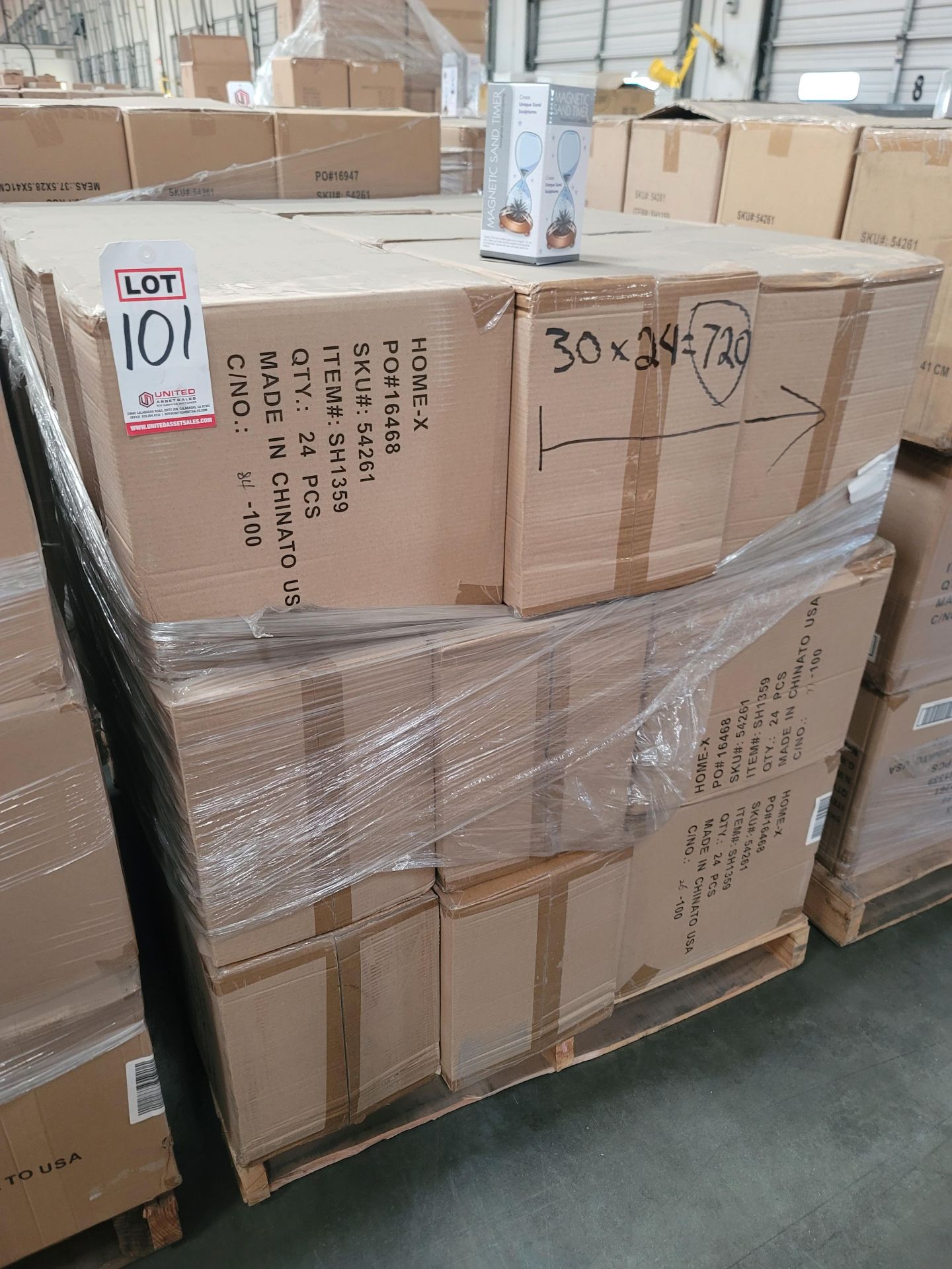 LOT - PALLET OF (720) MAGNETIC HOURGLASS SAND TIMER, (30 CASES/24 PER CASE) - Image 4 of 4