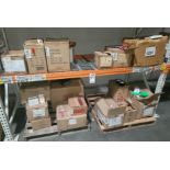 LOT - CONTENTS ONLY OF (2) 8' X 42" SECTIONS OF PALLET RACK, TO INCLUDE: OPEN-CASE, ASSORTED GENERAL