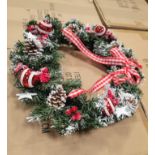 LOT - PALLET OF (120) 16" CHRISTMAS WREATH, (15 CASES/8 PER CASE)