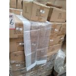 LOT - PALLET OF (660) 60" X 72" CLEAR PLASTIC TABLE COVER W/ FLORAL DESIGN BORDER, (66 CASES/10