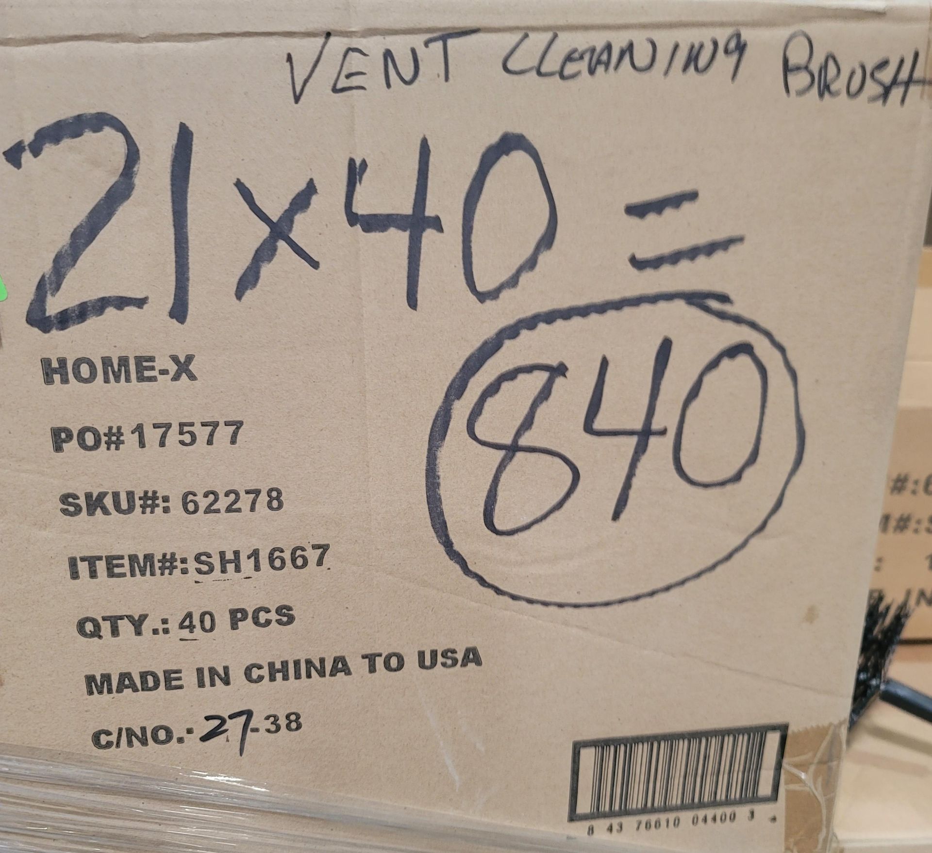 LOT - PALLET OF (840) VENT CLEANING BRUSH, (21 CASES/40 PER CASE) - Image 2 of 3