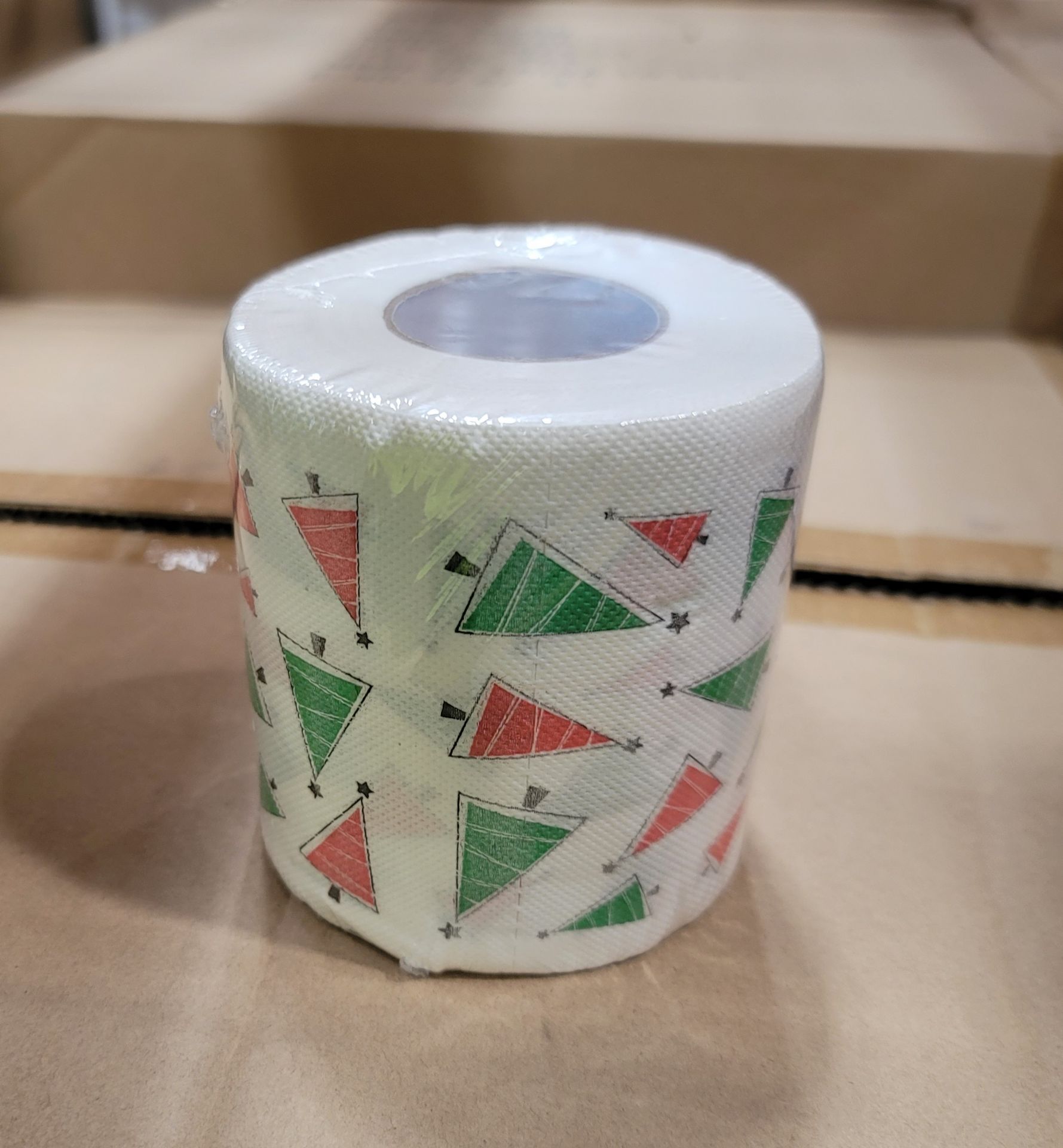 LOT - PALLET OF (1,200) CHRISTMAS TOILET PAPER ROLL, (12 CASES/100 PER CASE)