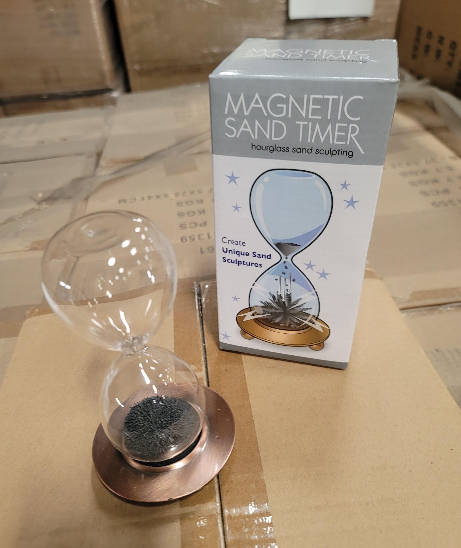 LOT - PALLET OF (480) MAGNETIC HOURGLASS SAND TIMER, (20 CASES/24 PER CASE)