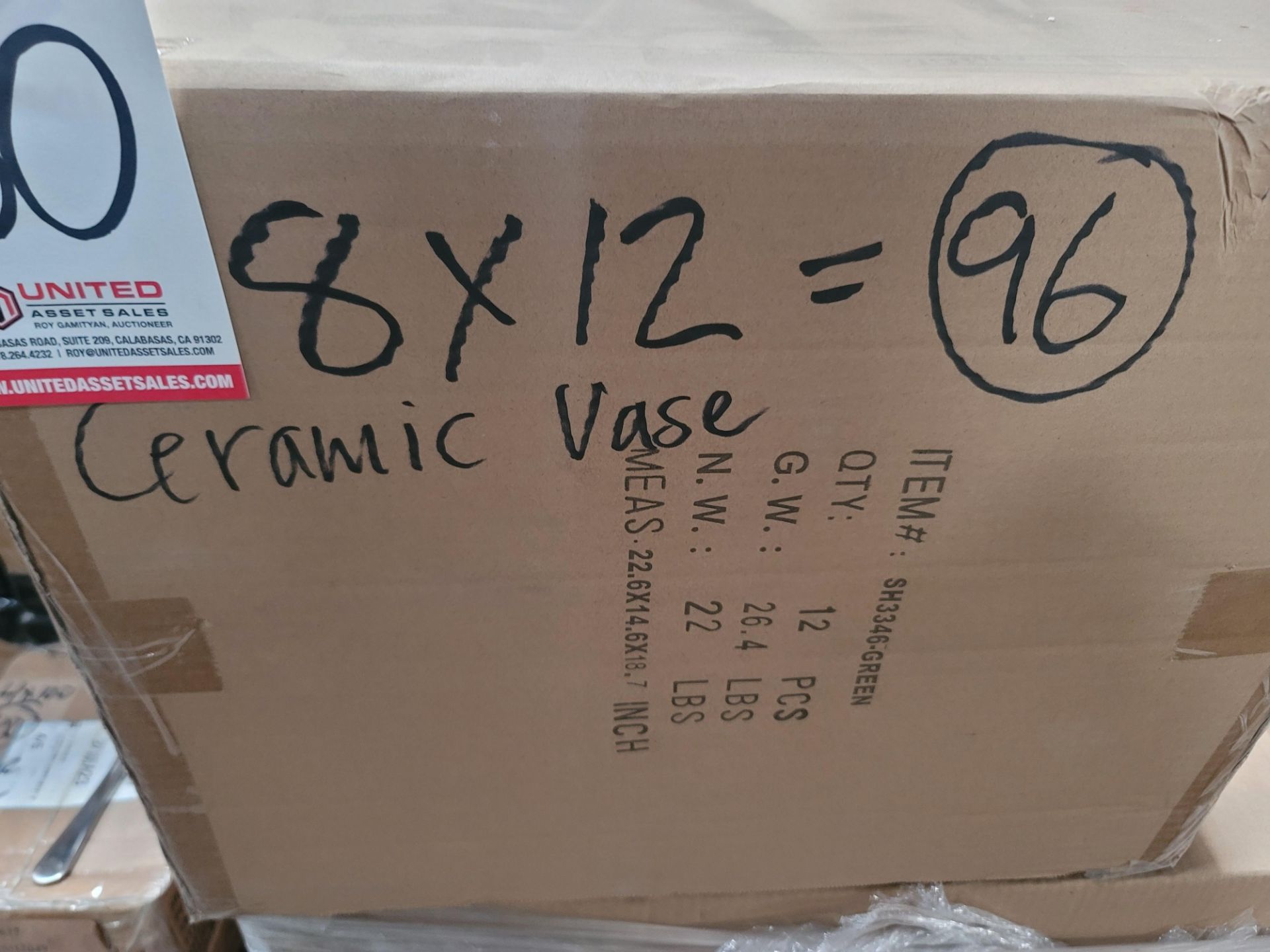 LOT - PALLET OF (96) CERAMIC FISH VASE, (8 CASES/12 PER CASE) - Image 2 of 4