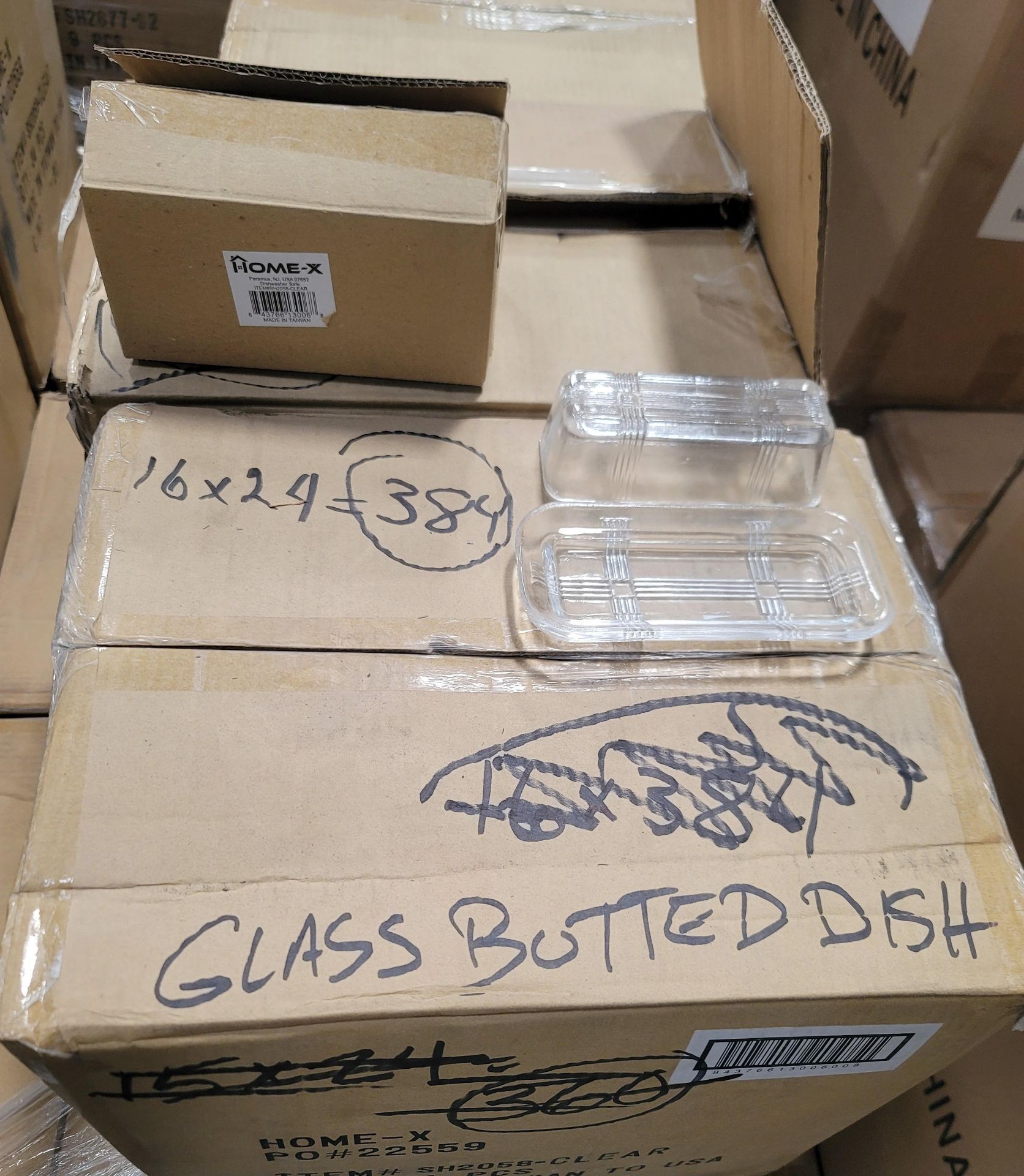 LOT - PALLET OF (384) GLASS BUTTER DISH, (16 CASES/24 PER CASE) - Image 2 of 4