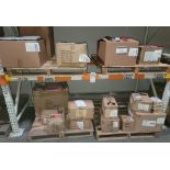 LOT - CONTENTS ONLY OF (2) 8' X 42" SECTIONS OF PALLET RACK, TO INCLUDE: OPEN-CASE, ASSORTED GENERAL