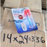 LOT - MIXED PALLET OF (336) PORT O PILL PILLS & WATER CONTAINER, (14 CASES/24 PER CASE); (192)
