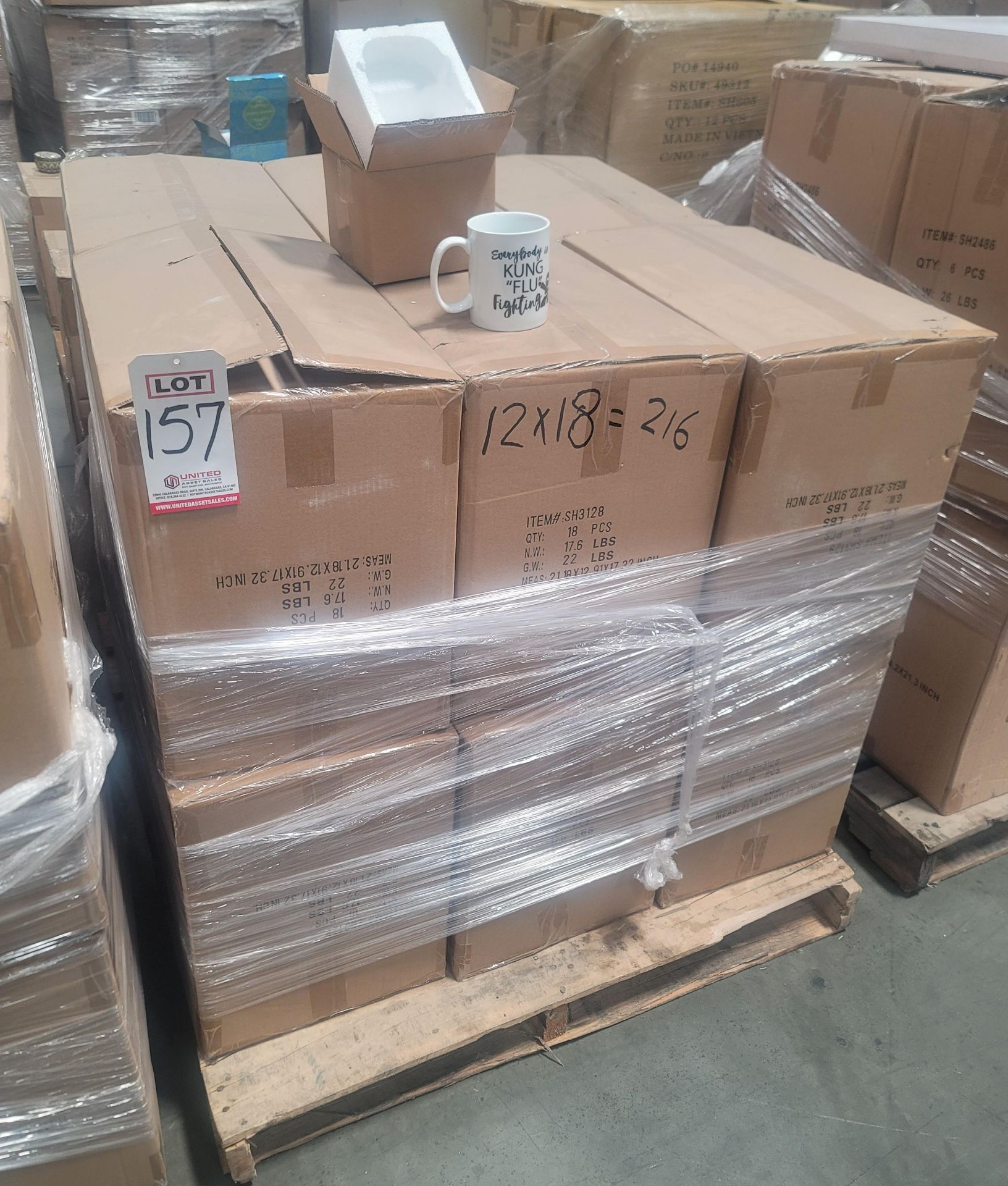 LOT - PALLET OF (216) COFFEE MUG, (12 CASES/18 PER CASE) - Image 3 of 3