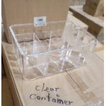 LOT - PALLET OF (204) ACRYLIC CONTAINER, (17 CASES/12 PER CASE)