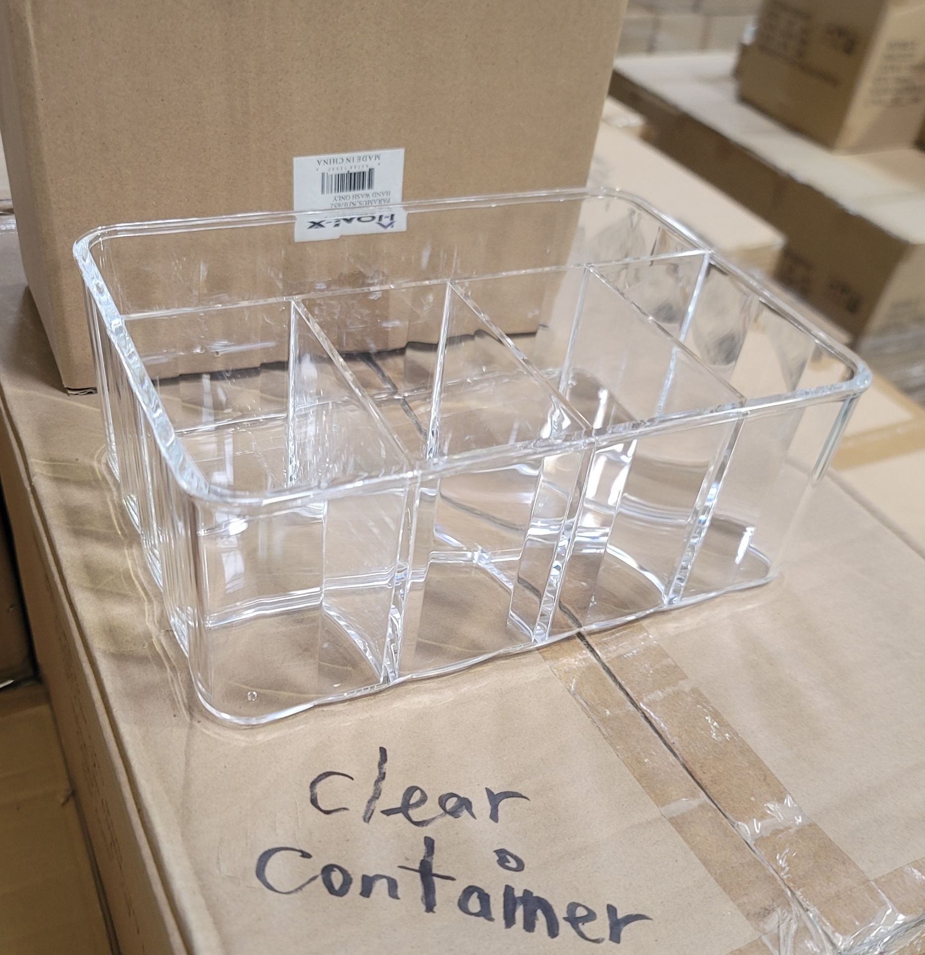 LOT - PALLET OF (204) ACRYLIC CONTAINER, (17 CASES/12 PER CASE)