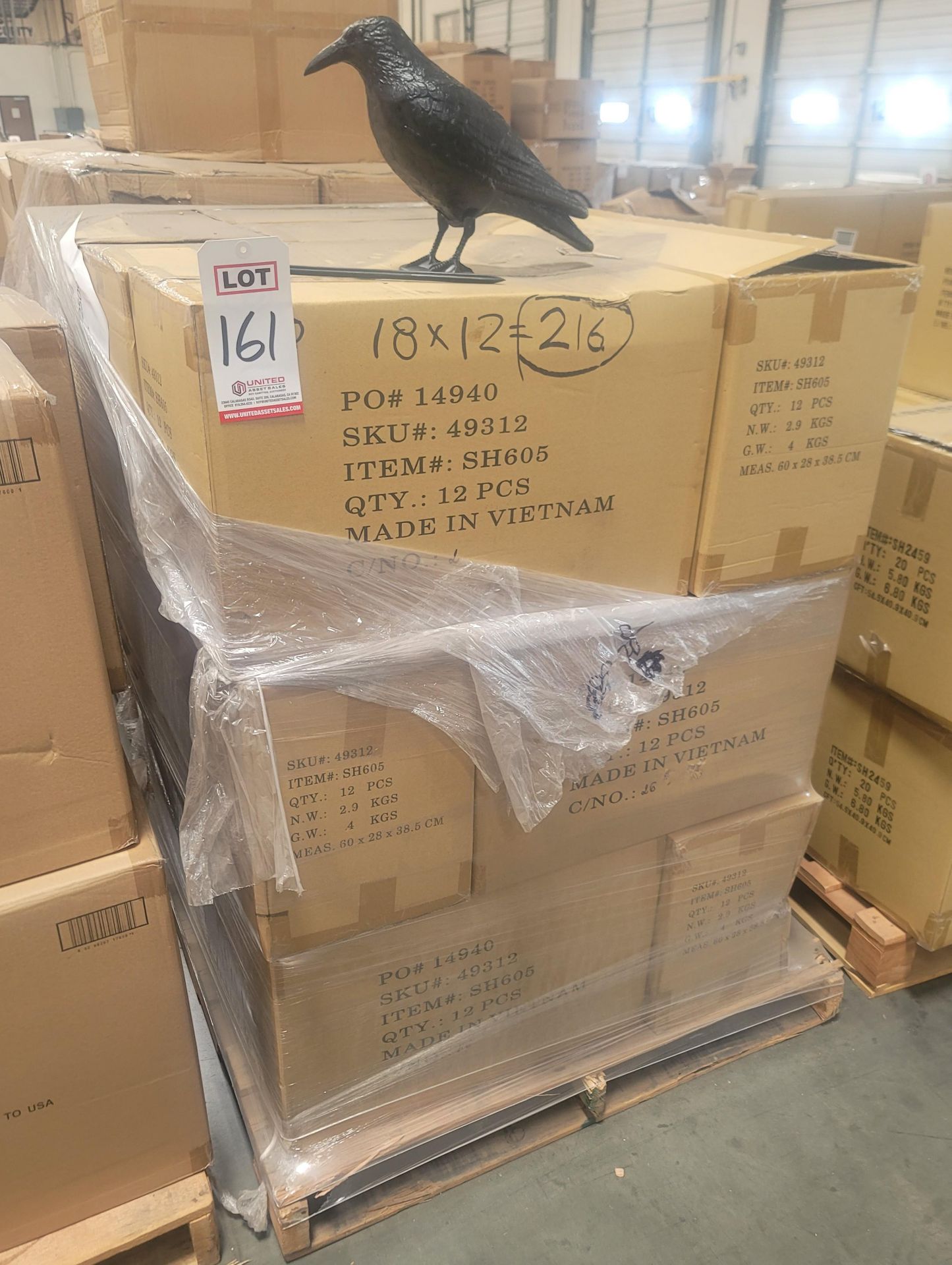 LOT - PALLET OF (216) PLASTIC CROW, (18 CASES/12 PER CASE) - Image 3 of 3