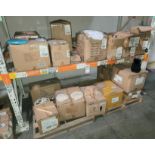 LOT - CONTENTS ONLY OF (2) 8' X 42" SECTIONS OF PALLET RACK, TO INCLUDE: OPEN-CASE, ASSORTED GENERAL