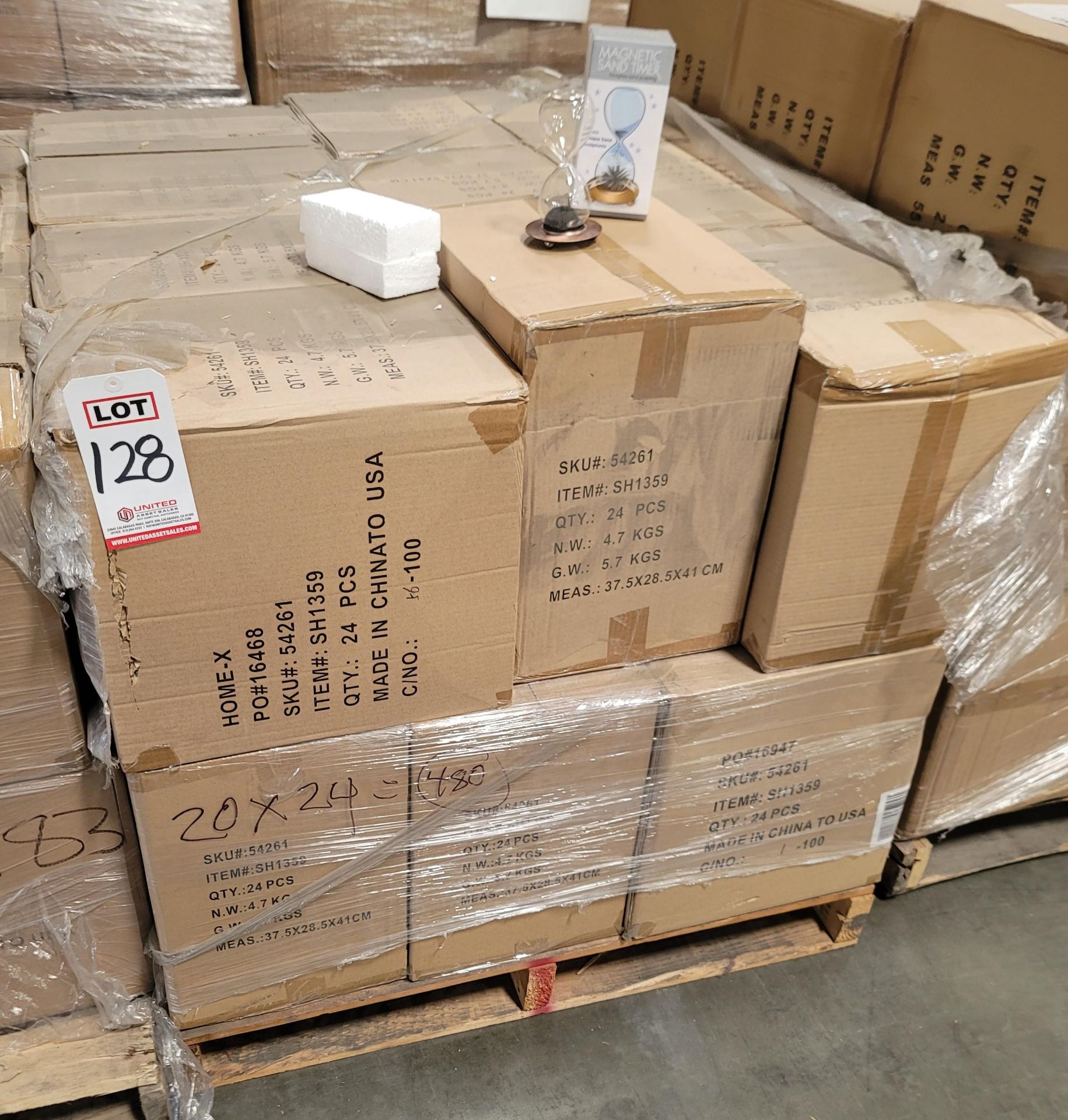 LOT - PALLET OF (480) MAGNETIC HOURGLASS SAND TIMER, (20 CASES/24 PER CASE) - Image 4 of 4