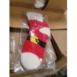 LOT - PALLET OF (936) PAIRS OF SANTA CLAUS HOLIDAY SOCKS, (13 CASES/72 PAIRS PER CASE)