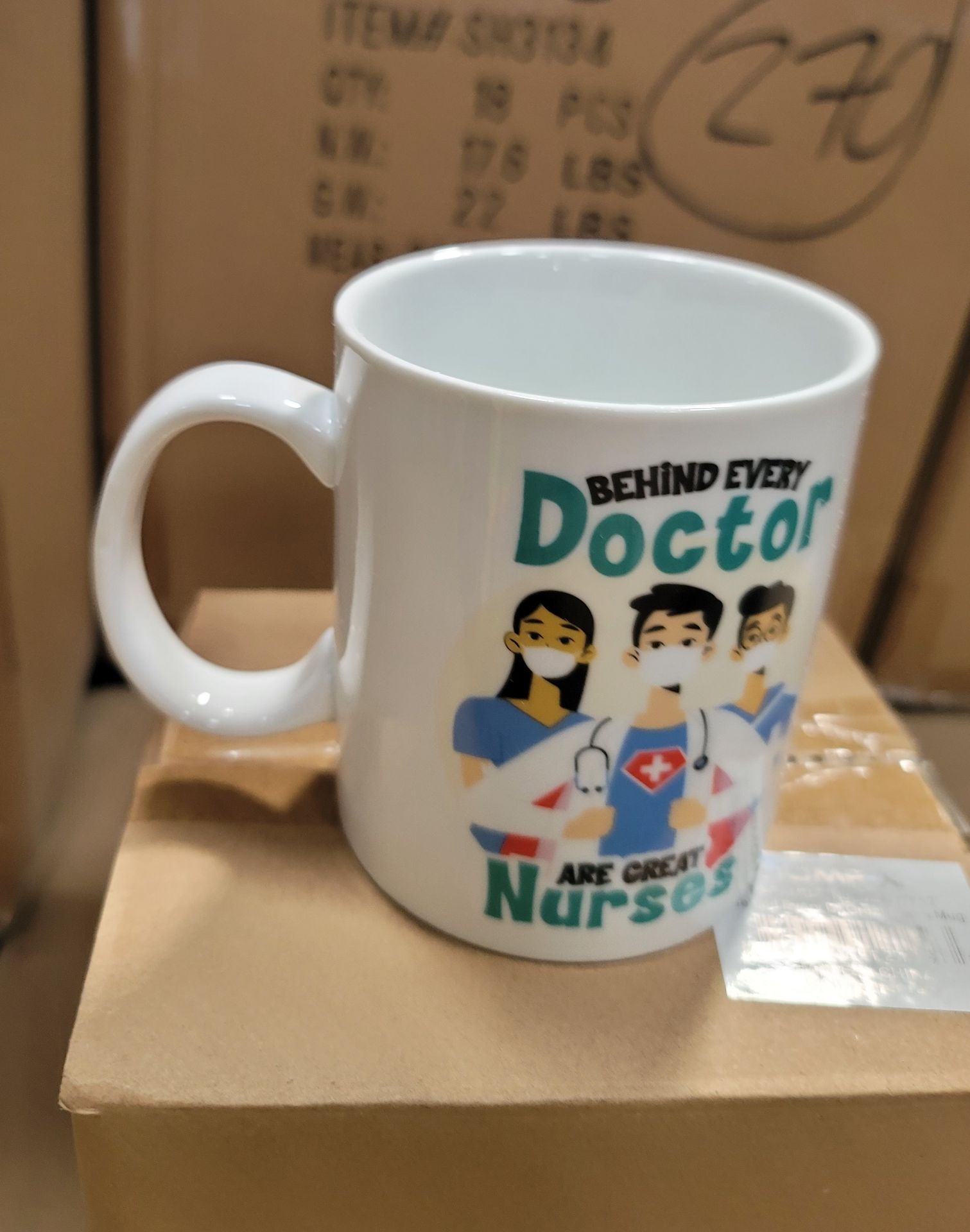 LOT - PALLET OF (270) NURSE COFFEE MUG, (15 CASES/18 PER CASE)