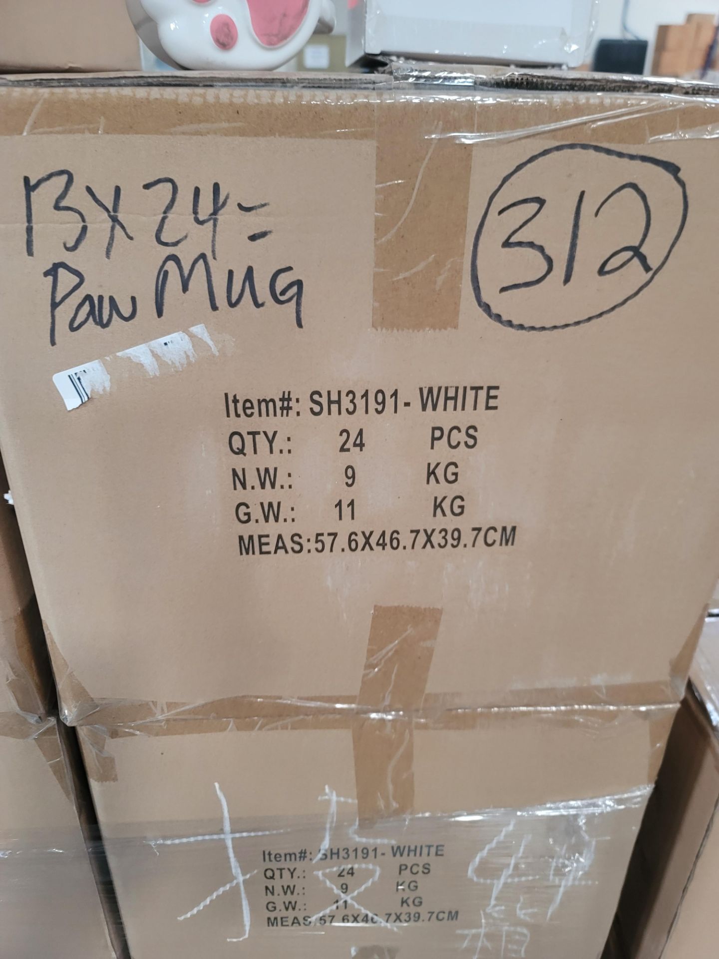 LOT - PALLET OF (312) PAW MUG, (13 CASES/24 PER CASE) - Bild 3 aus 4