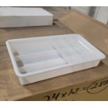 LOT - PALLET OF (288) 2-PC FOOR SERVICE TRAY, (24 CASES/12 SETS PER CASE)