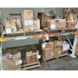 LOT - CONTENTS ONLY OF (2) 8' X 42" SECTIONS OF PALLET RACK, TO INCLUDE: OPEN-CASE, ASSORTED GENERAL