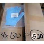 LOT - MIXED PALLET OF (520) SINGLE EXFOLIATING SHOWER GLOVE, (4 CASES/130 PER CASE); (35) 3-PAIR