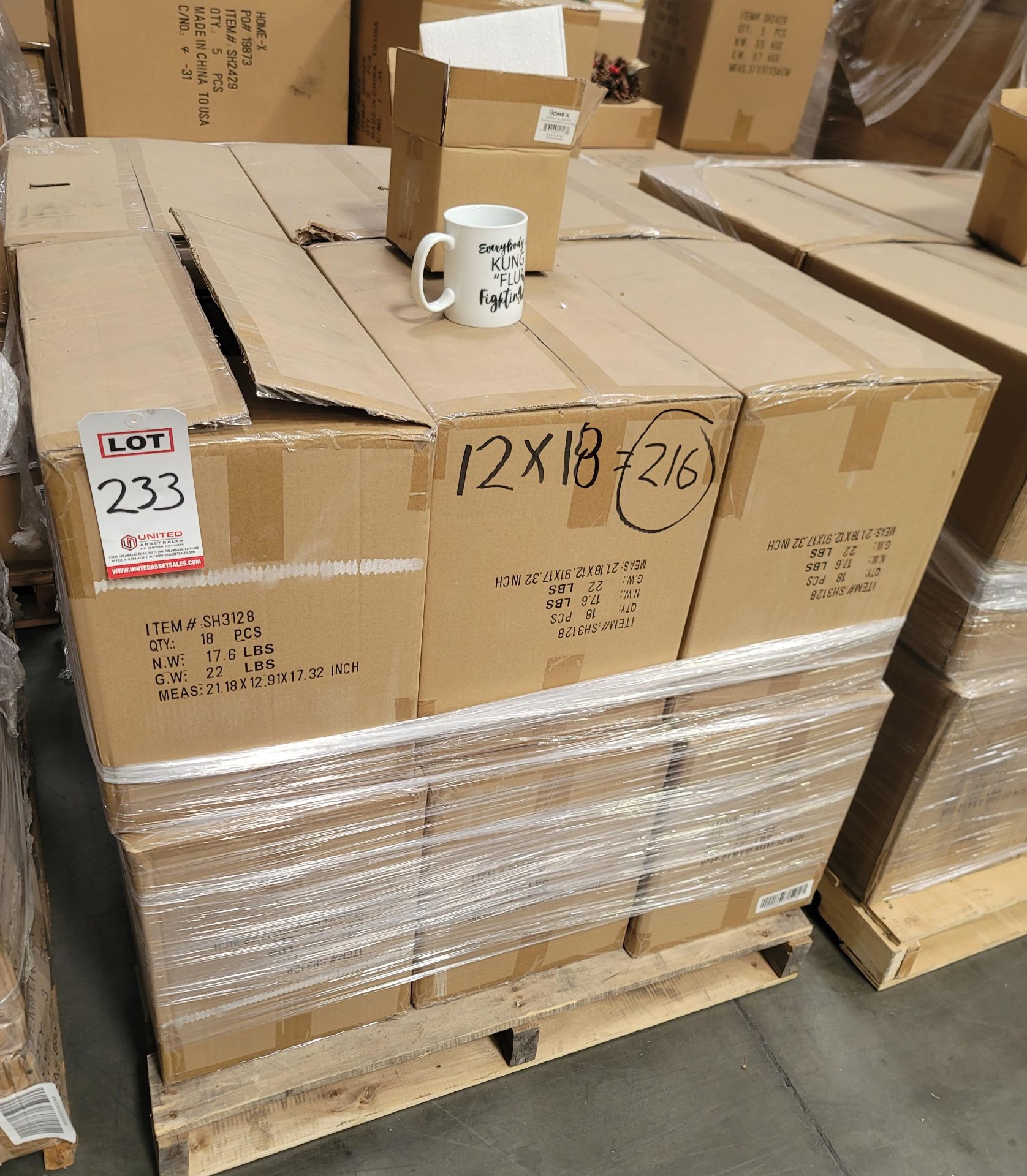 LOT - PALLET OF (216) COFFEE MUG, (12 CASES/18 PER CASE) - Image 4 of 4