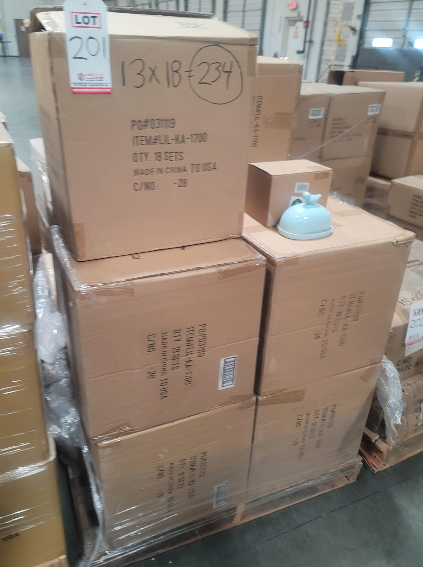 LOT - PALLET OF (234) BLUE BIRD CERAMIC BUTTER DISH, (13 CASES/18 PER CASE) - Image 3 of 3