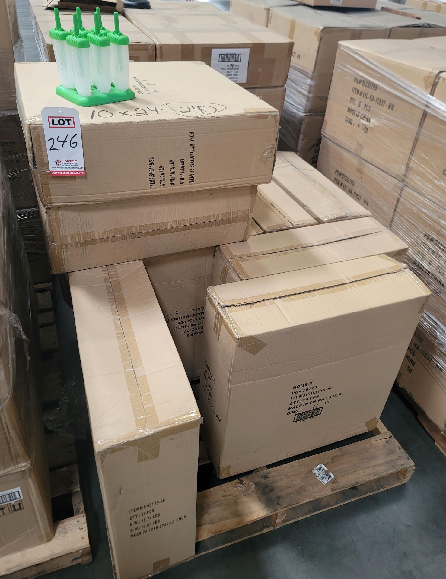 LOT - PALLET OF (240) 7-PC POPSICLE FREEZER MOLDS, (10 CASES/24 SETS PER CASE) - Image 3 of 3