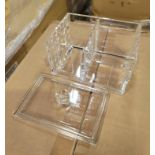 LOT - PALLET OF (256) ACRYLIC CONTAINER W/ LID, (8 CASES/24 PER CASE)