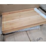 LOT - PALLET OF (216) WOOD REVERSIBLE CUTTING BOARD, (18 CASES/12 PER CASE)