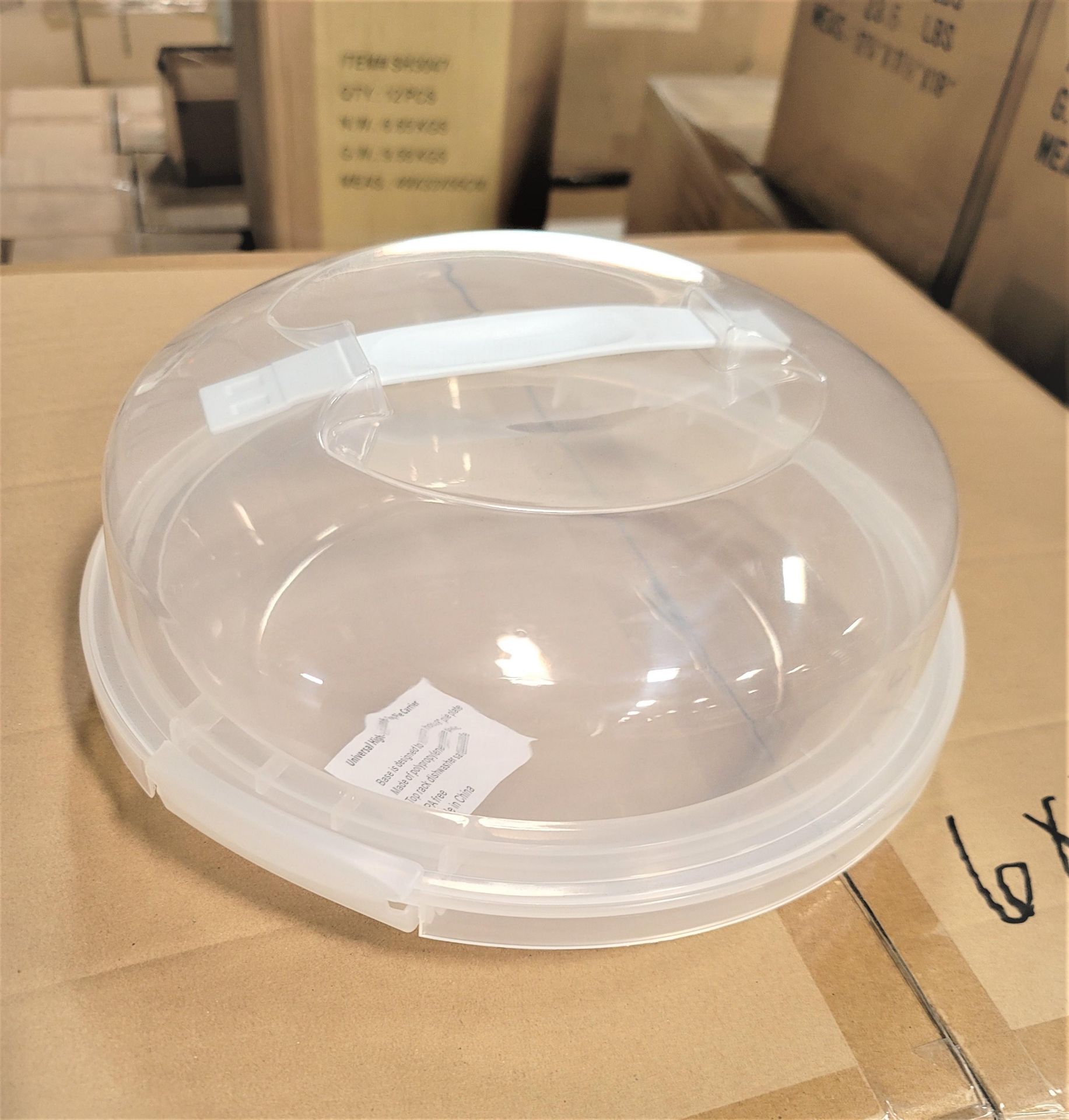 LOT - PALLET OF (72) HIGH TOP PIE CARRIER, BPA FREE, (6 CASES/12 PER CASE)