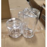 LOT - PALLET OF (192) ACRYLIC TRIPLE ROUND CONTAINERS, (8 CASES/24 PER CASE)