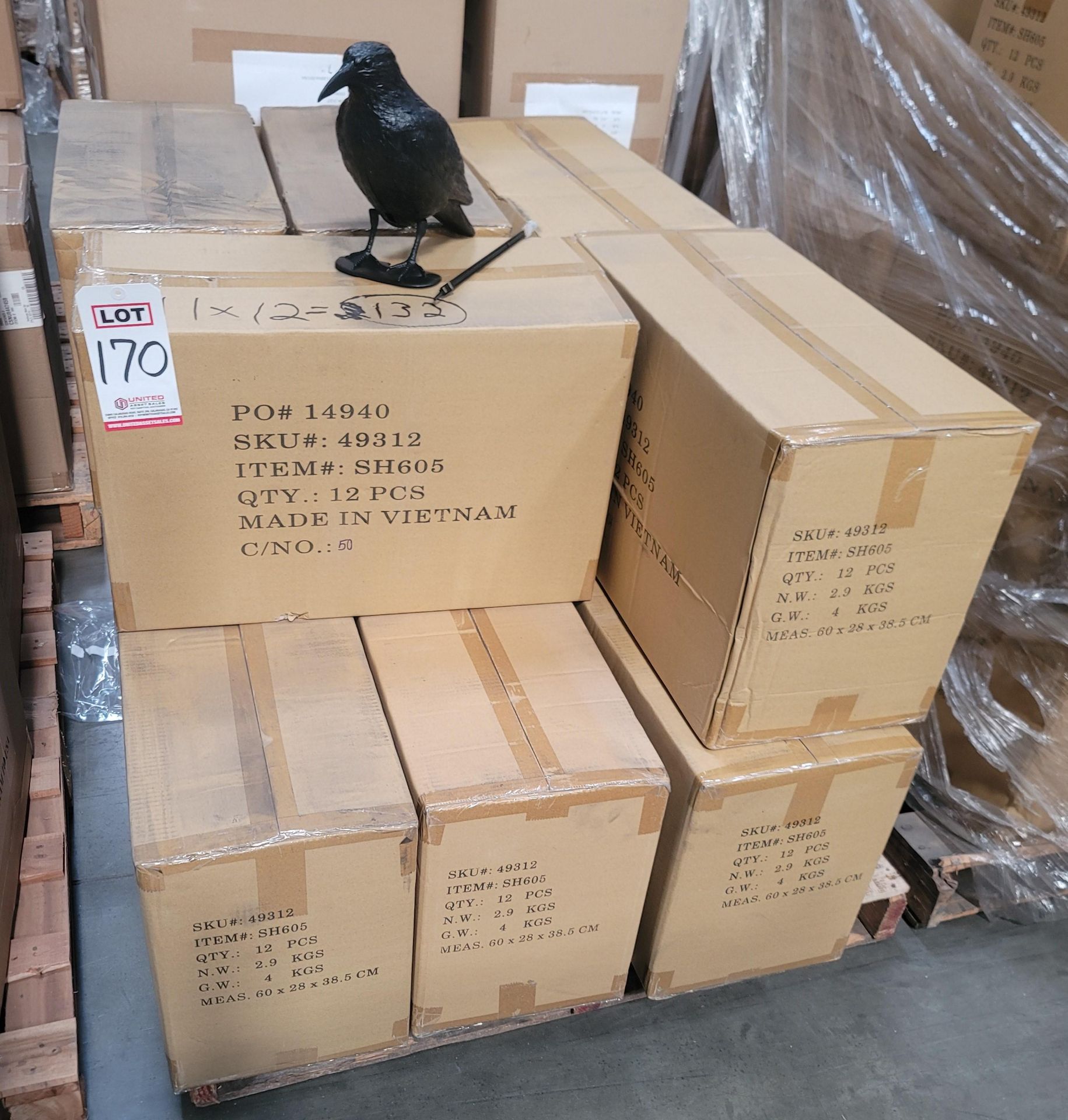 LOT - PALLET OF (132) PLASTIC CROW, (11 CASES/12 PER CASE) - Image 4 of 4