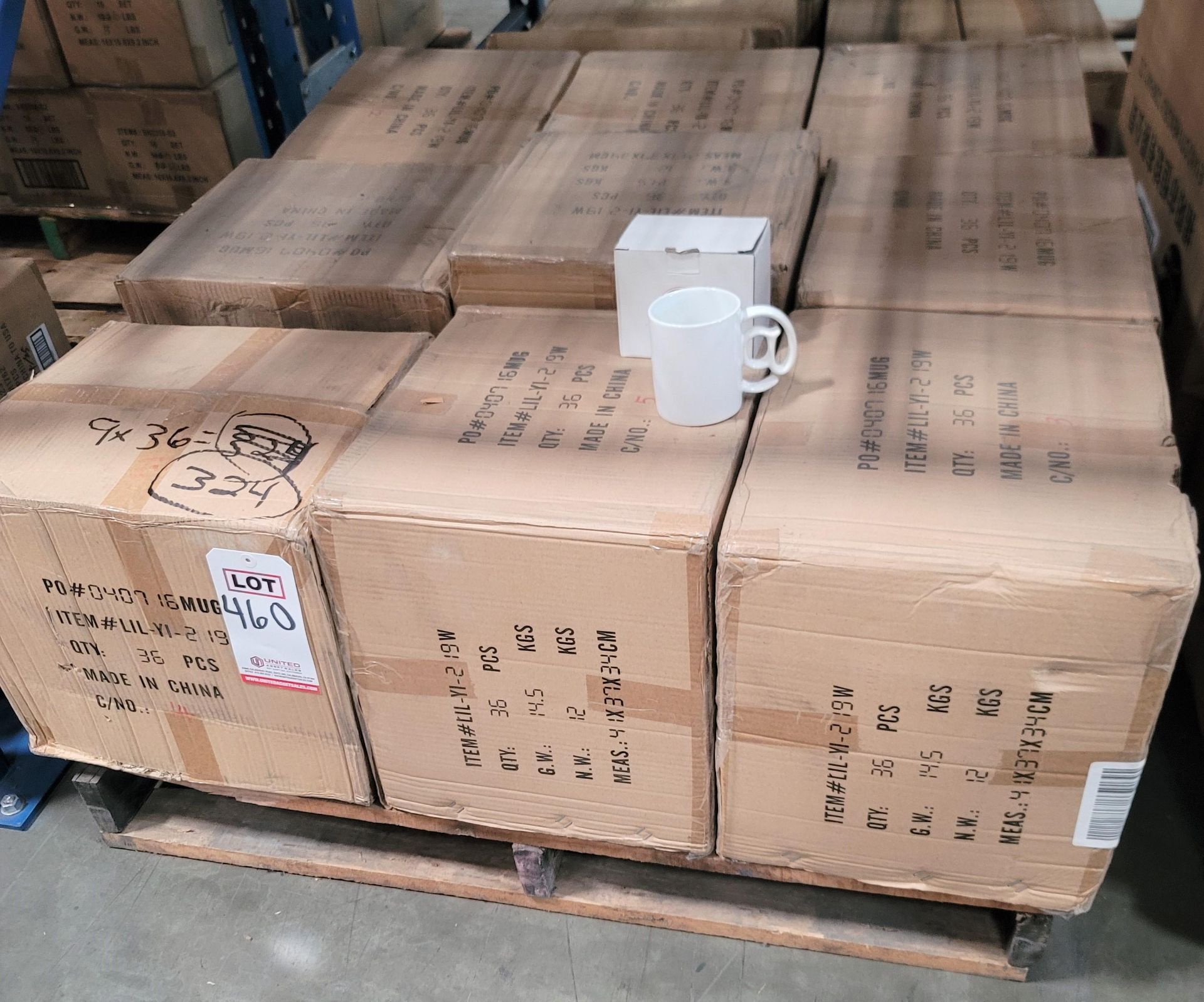 LOT - PALLET OF (324) COFFEE MUG, (9 CASES/36 PER CASE) - Image 4 of 4