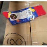 LOT - MIXED PALLET OF (100) PAIRS OF COLORFUL SOCKS, (1 CASE/100 PAIR PER CASE); (388) DECORATIVE