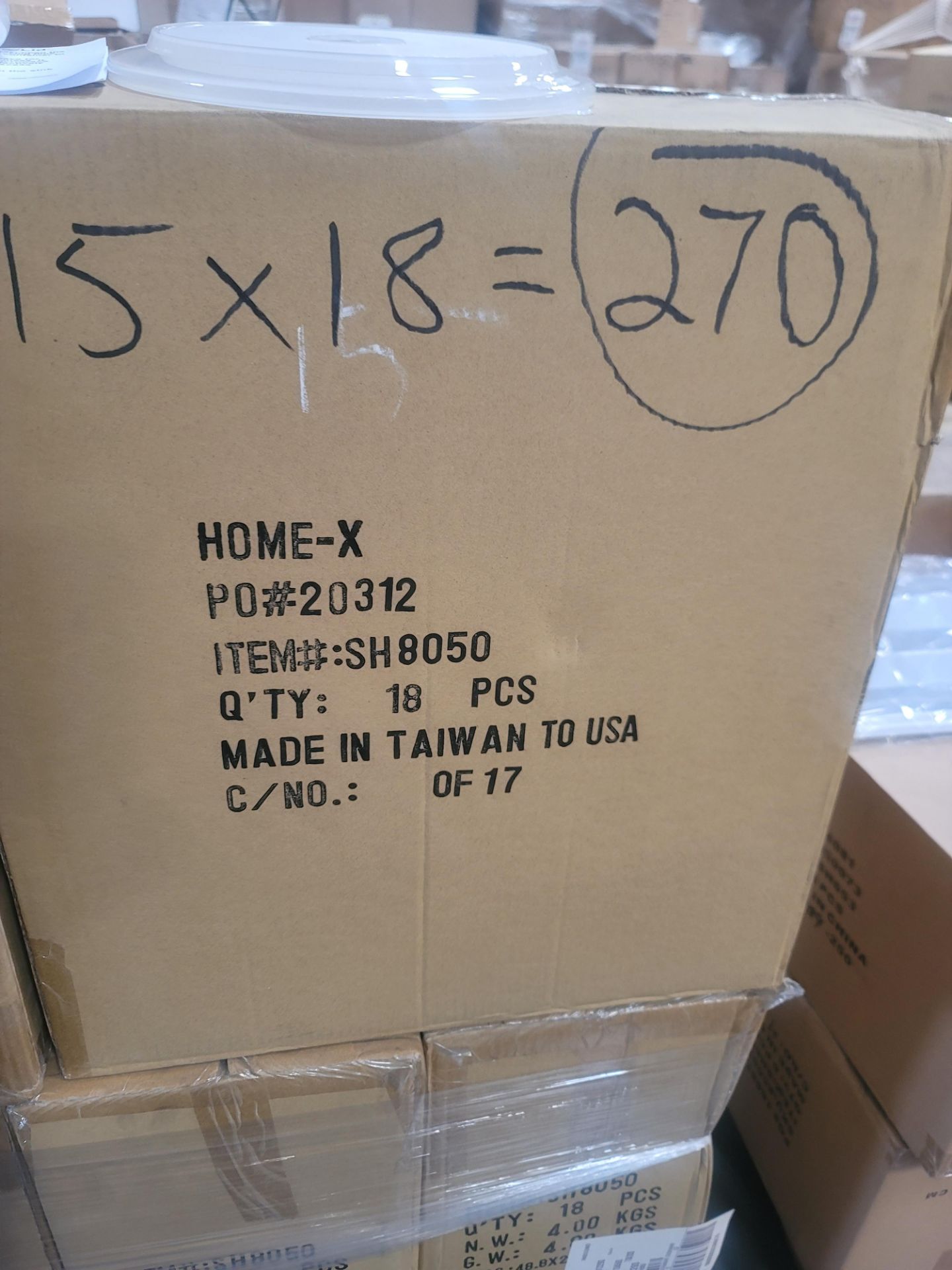 LOT - PALLET OF (270) MICROWAVE SECTION DISH W/ LID, (15 CASES/18 PER CASE) - Image 2 of 3