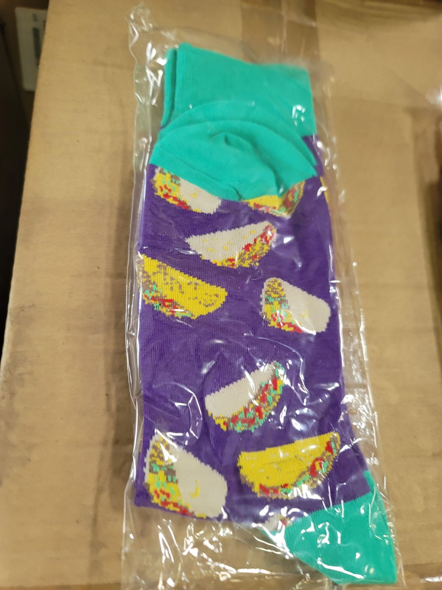 LOT - MIXED PALLET OF (1,200) ASSORTED PAIRS OF COLORFUL PRINT SOCKS, (12 CASES/100 PER CASE); ( - Image 2 of 13