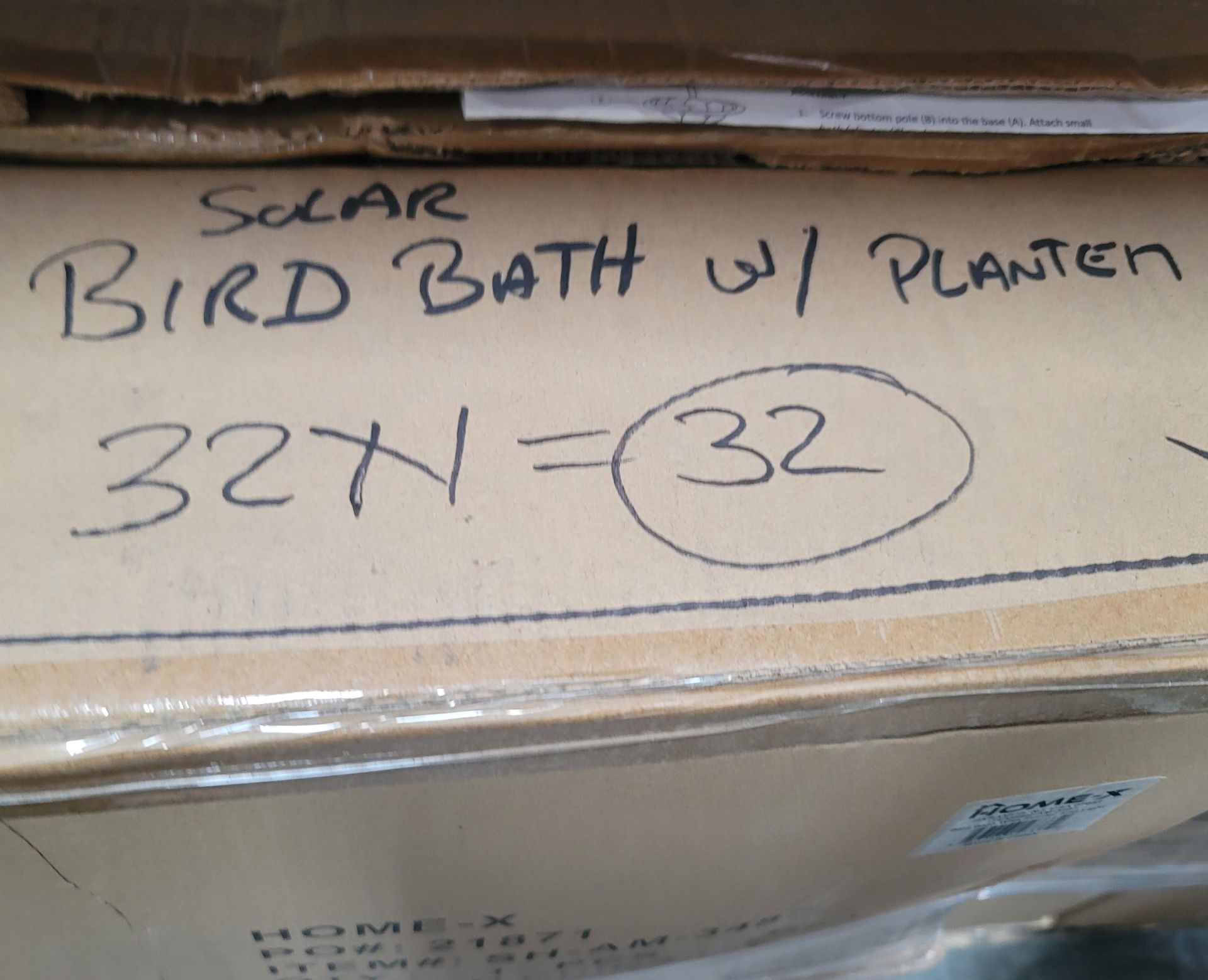 LOT - PALLET OF (32) SOLAR BIRD BATH & FEEDING STATION, (32 CASES/1 PER CASE) - Image 2 of 3