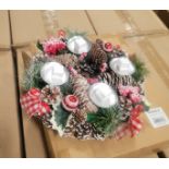 LOT - PALLET OF (96) 10" CHRISTMAS WREATH, (12 CASES/8 PER CASE)