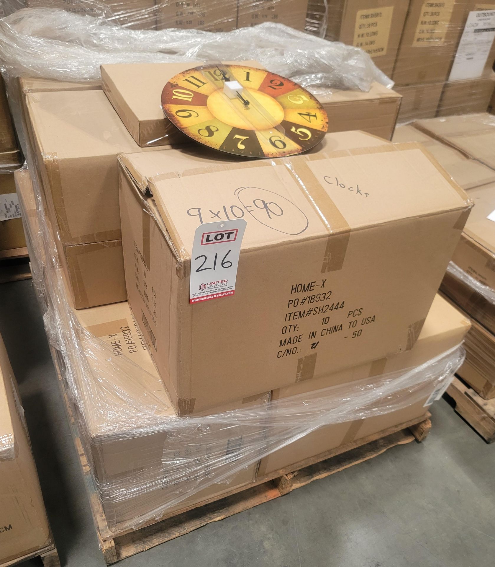 LOT - PALLET OF (90) 14" BATTERY OPERATED WALL CLOCK, (9 CASES/10 PER CASE) - Image 4 of 4