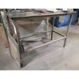 WELDING TABLE, 51" X 25" X 36" HT, 1/2" THICK TOP, CONTENTS NOT INCLUDED
