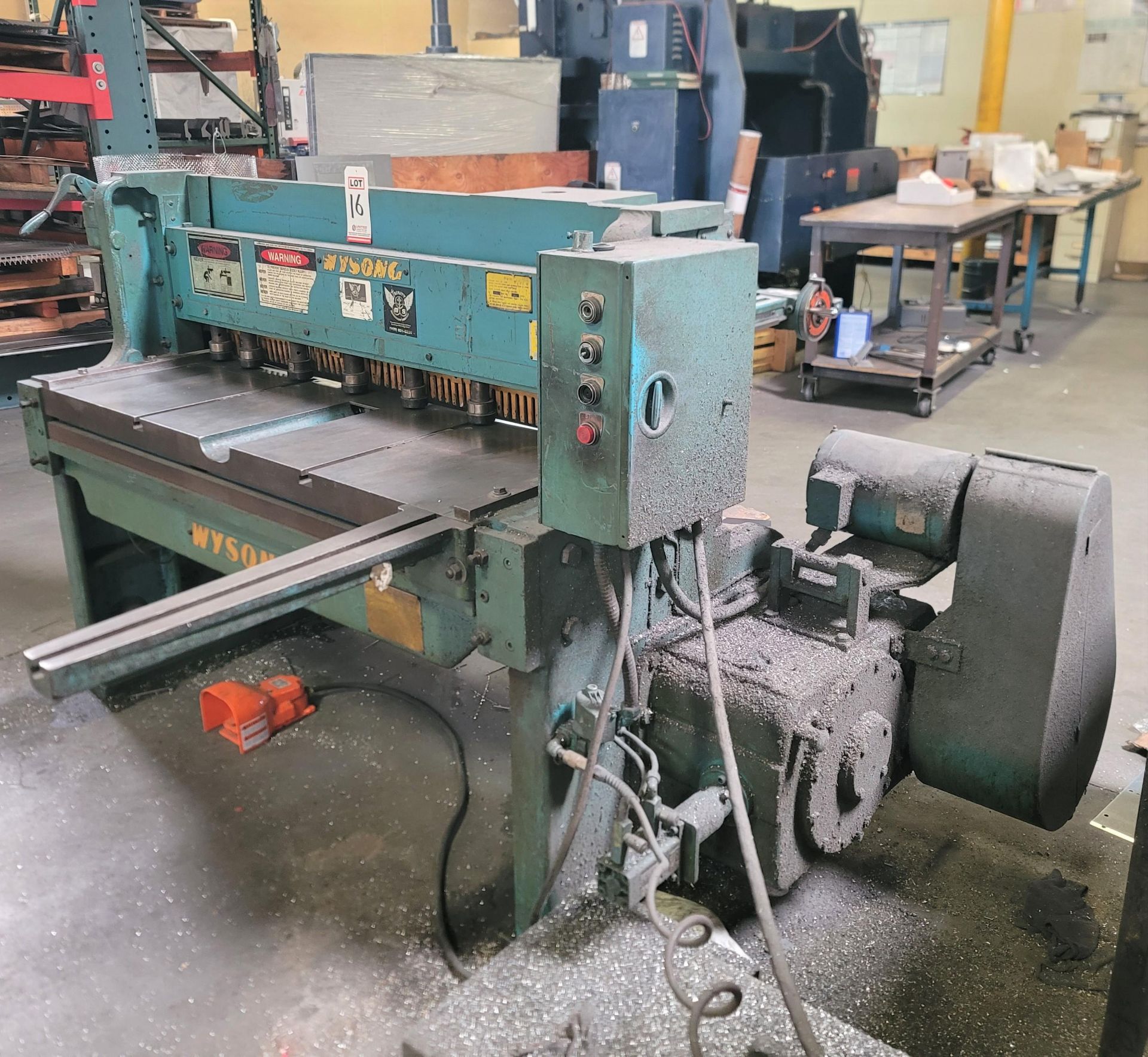 WYSONG 52" POWER SHEAR, MODEL 1252-HD, 10 GAGE X 4' CAPACITY, MECHANICAL, SQUARING ARM, S/N P13- - Image 2 of 5