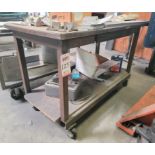 SHOP CART/TABLE, 5' X 30" X 37", CONTENTS NOT INCLUDED