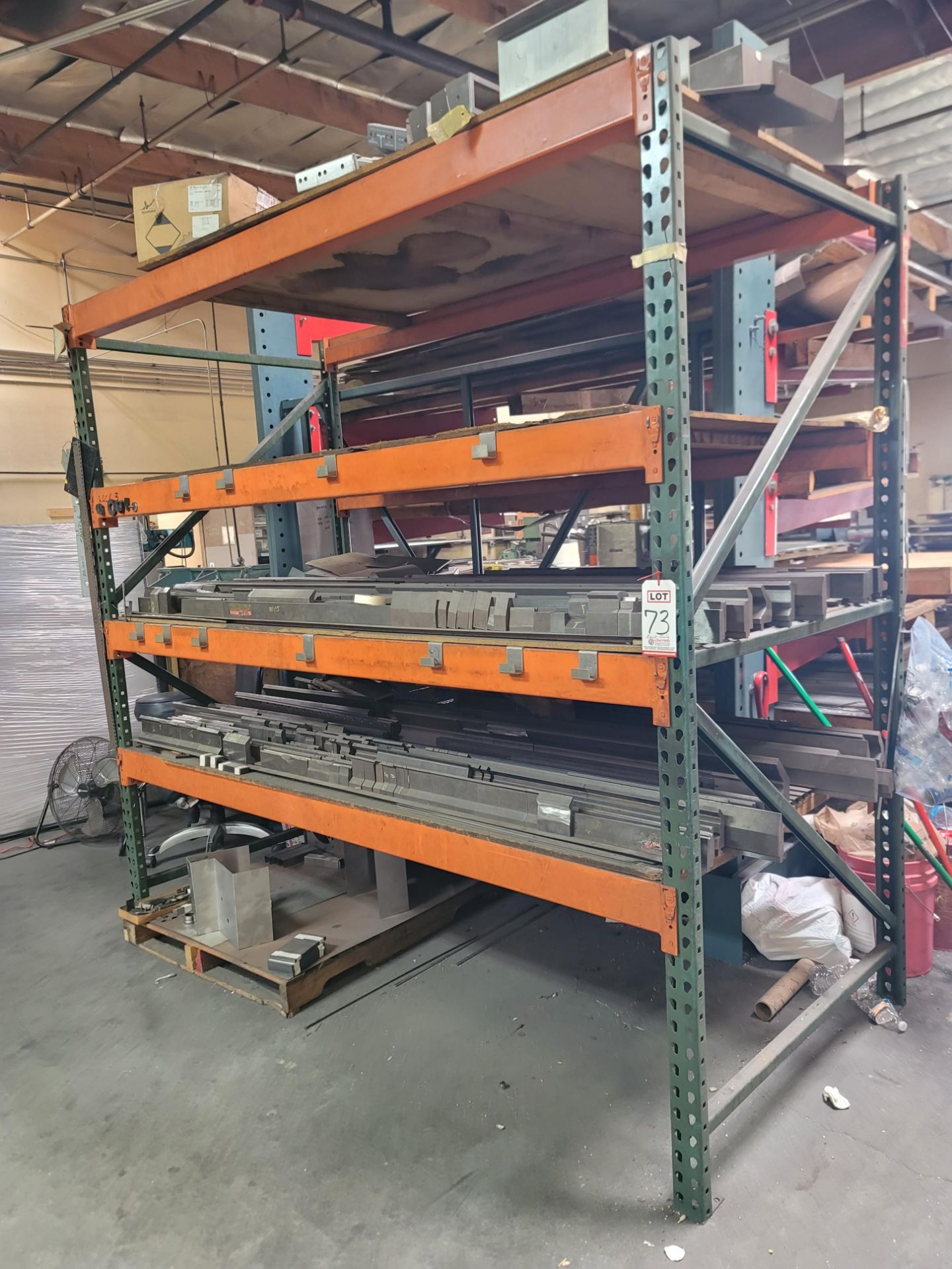 LOT - (1) SECTION OF PALLET RACKING, 8' X 4' X 8' HT, CONTENTS NOT INCLUDED