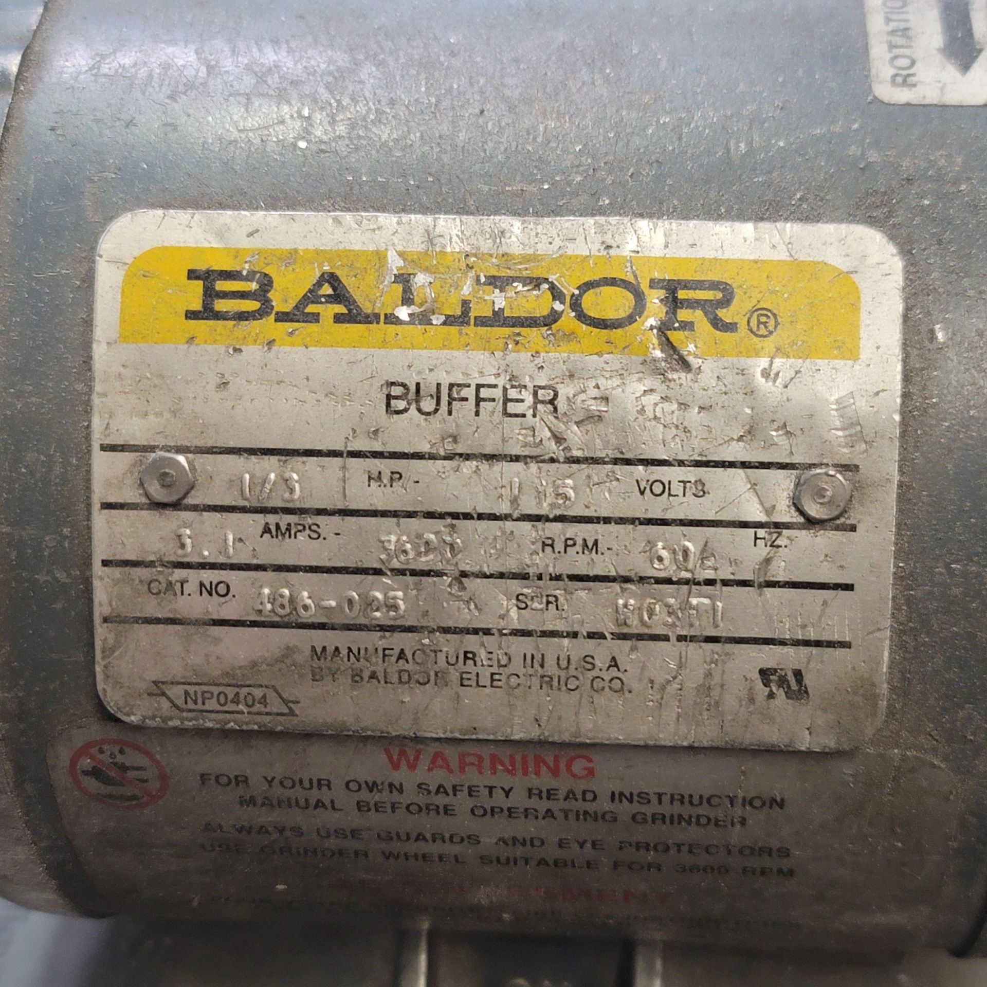 KALAMAZOO 1" BELT SANDER/GRINDING WHEEL COMBO, 1/3 HP - Image 3 of 3