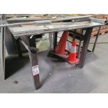 WELDING TABLE, 51" X 51" X 34" HT, 1/2" THICK TOP, CONTENTS NOT INCLUDED