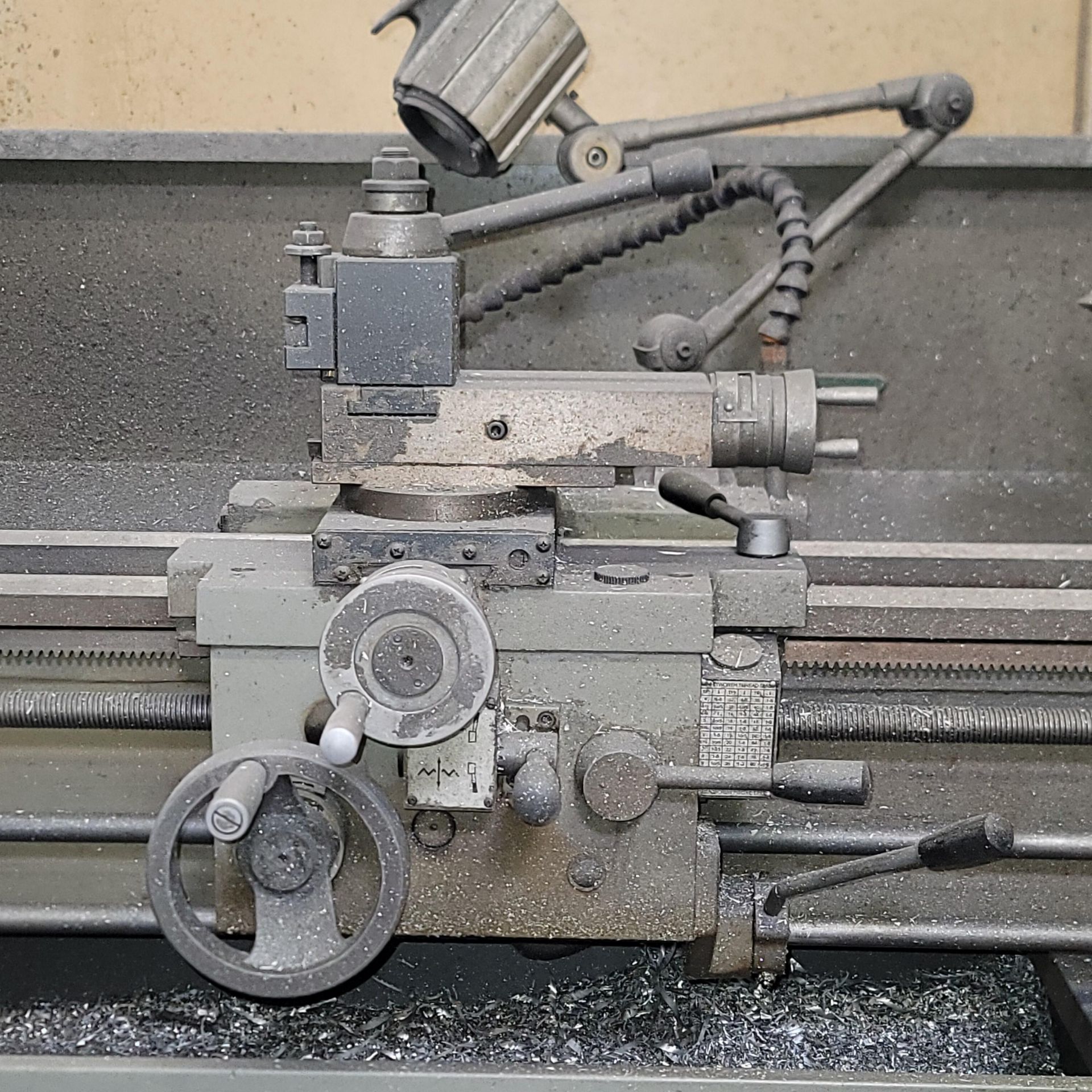 KENT KLS-1440 GEARED HEAD PRECISION LATHE, 1-1/2" THROUGH HOLE, 6" 3-JAW CHUCK, TAILSTOCK, S/N - Image 6 of 6