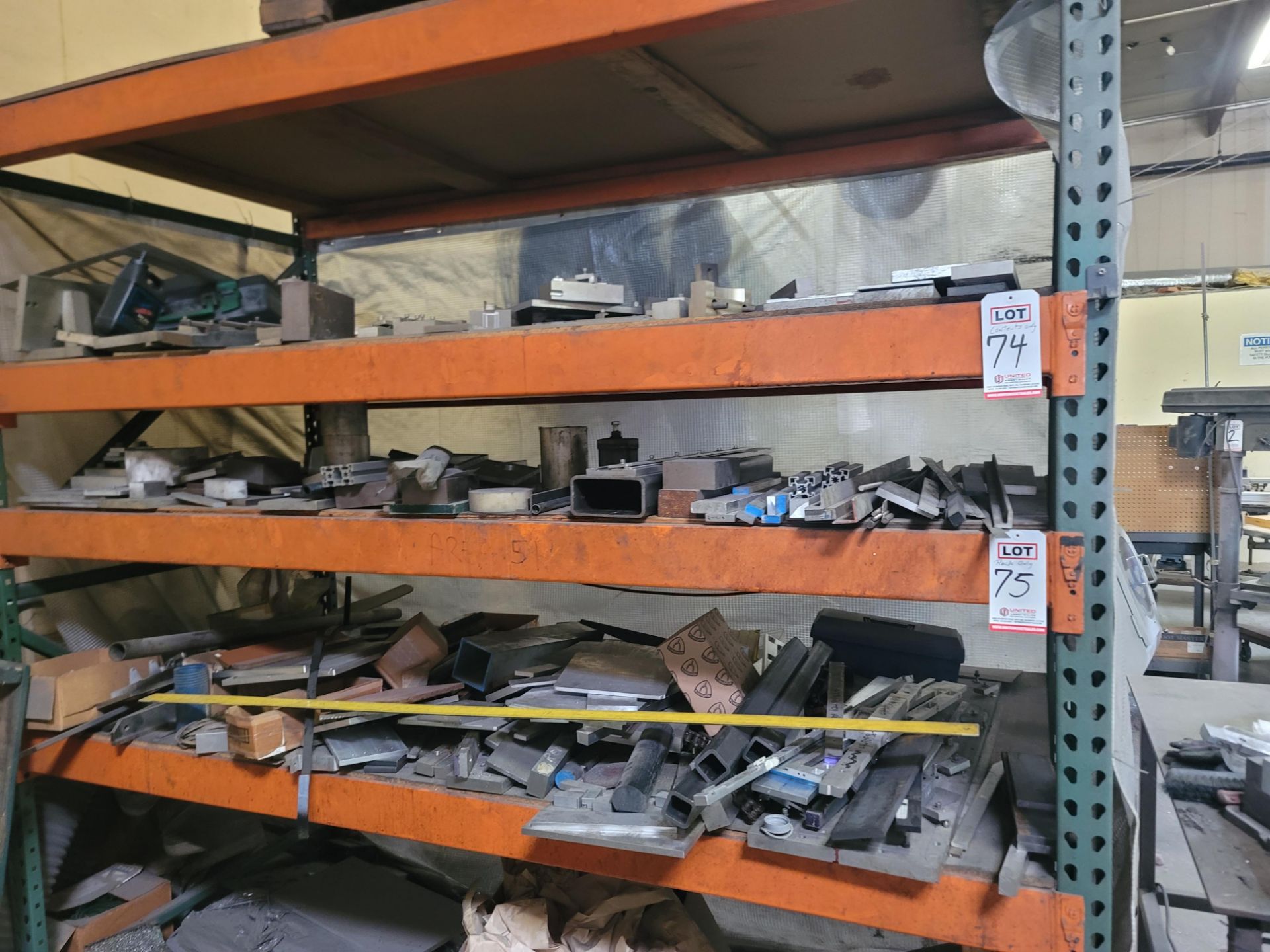 LOT - CONTENTS ONLY OF RACK, TO INCLUDE: SCRAP STEEL, ALUMINUM