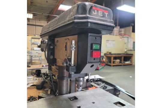 JET 14" BENCH DRILL PRESS, MODEL JDP-14J, 1/2" CHUCK, 115V, SINGLE PHASE, 1/2 HP, 5-SPEEDS, S/N - Image 3 of 5