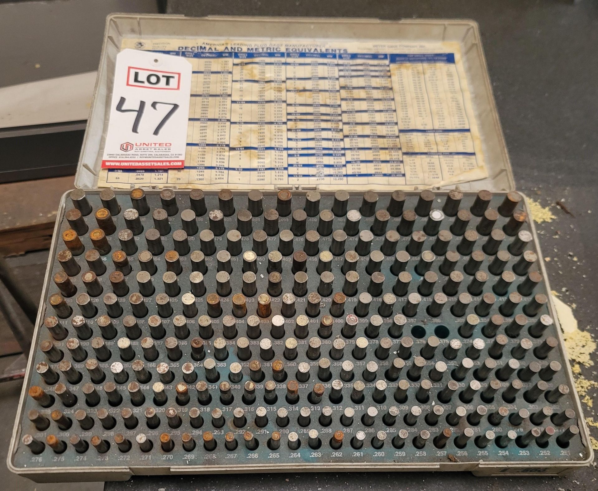 MEYER PIN GAGE SET, .251"-.500"